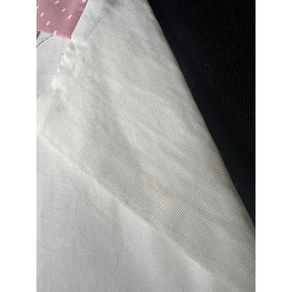 Vintage Fritzi Petites Floral Polka Dot Tie Front Blouse White Pink PM 9136-ZG3P - Picture 9 of 14